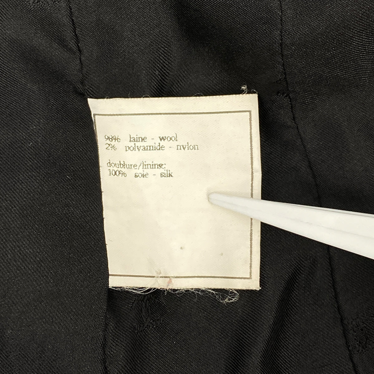 VINTAGE CHANEL LOGO COCO BUTTON JACKET BLACK WOOL 38 95A RTW 90319628
