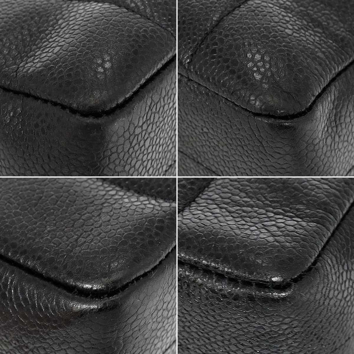 VINTAGE CHANEL MADEMOISELLE CHAIN SHOULDER BAG BLACK CAVIAR SKIN GOLD HARDWARE 90343855