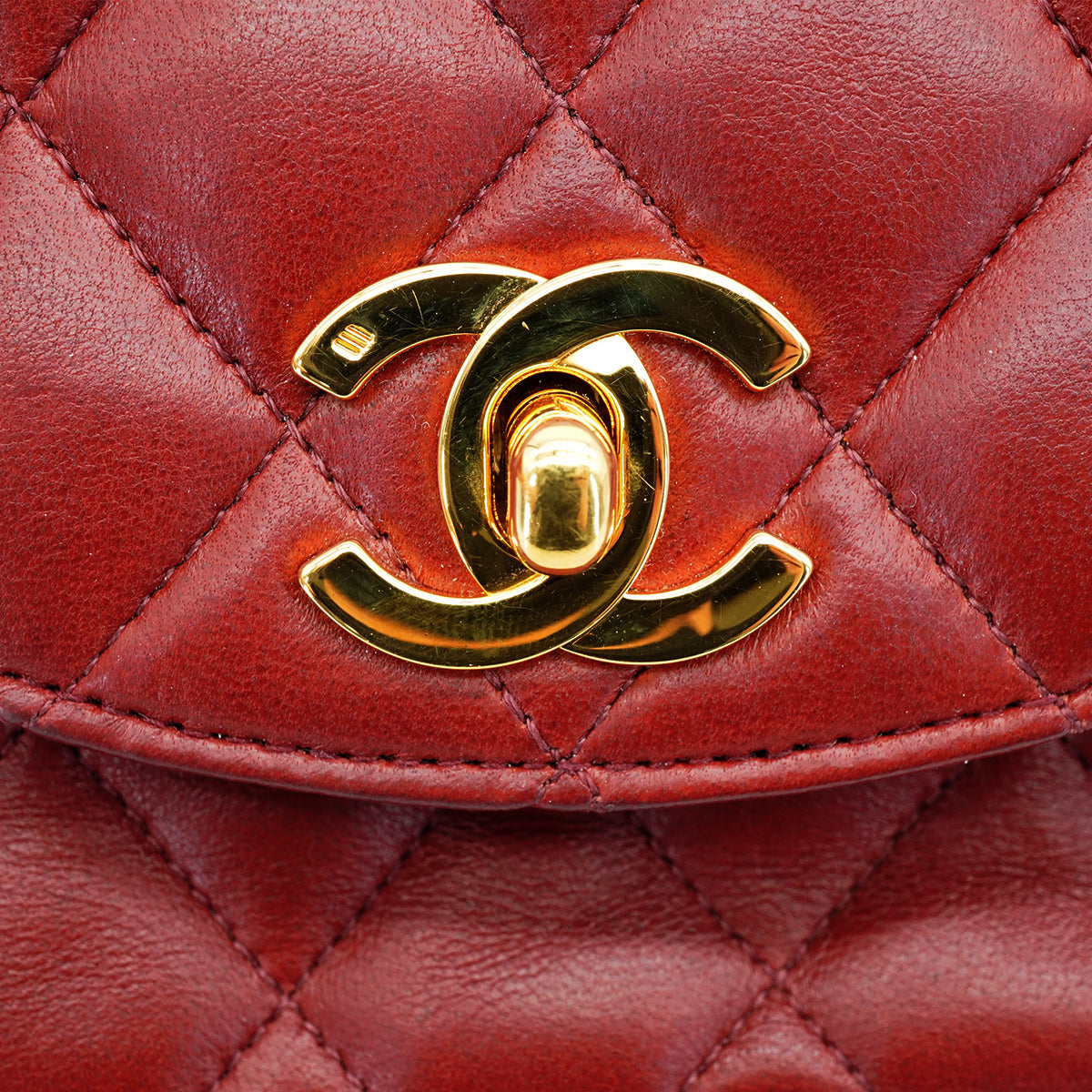 VINTAGE CHANEL MATELASSE CHAIN SHOULDER BAG BORDEAUX LAMB SKIN GOLD HARDWARE 90338306