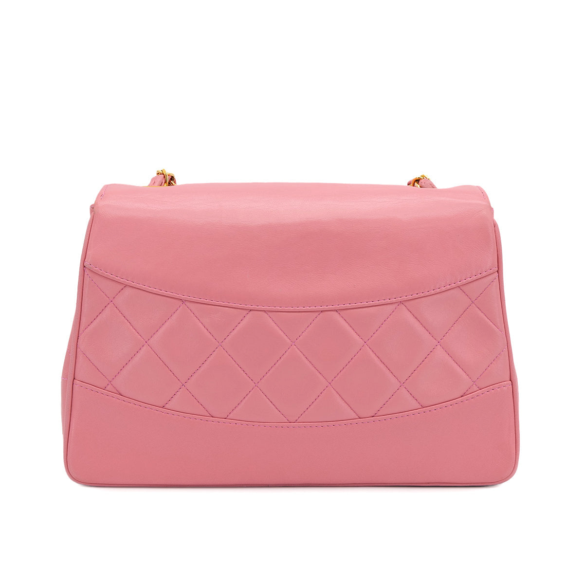 VINTAGE CHANEL MATELASSE CHAIN SHOULDER BAG PINK LAMB SKIN GOLD HARDWARE 90323093