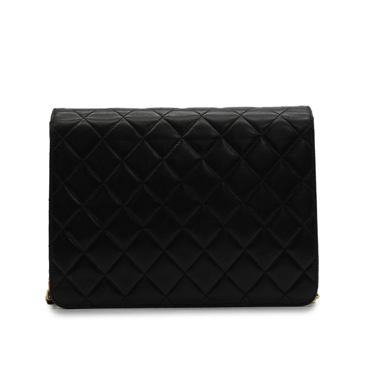 VINTAGE CHANEL MATELASSE COCOMARK CHAIN SHOULDER BAG BLACK LAMB SKIN GOLD HARDWARE 90346130