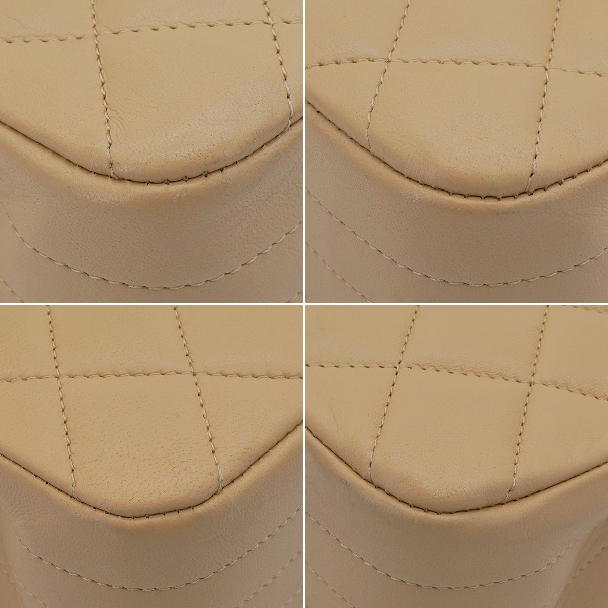 VINTAGE CHANEL MATELASSE HALF MOON CHAIN SHOULDER BAG BEIGE LAMB SKIN 90340157