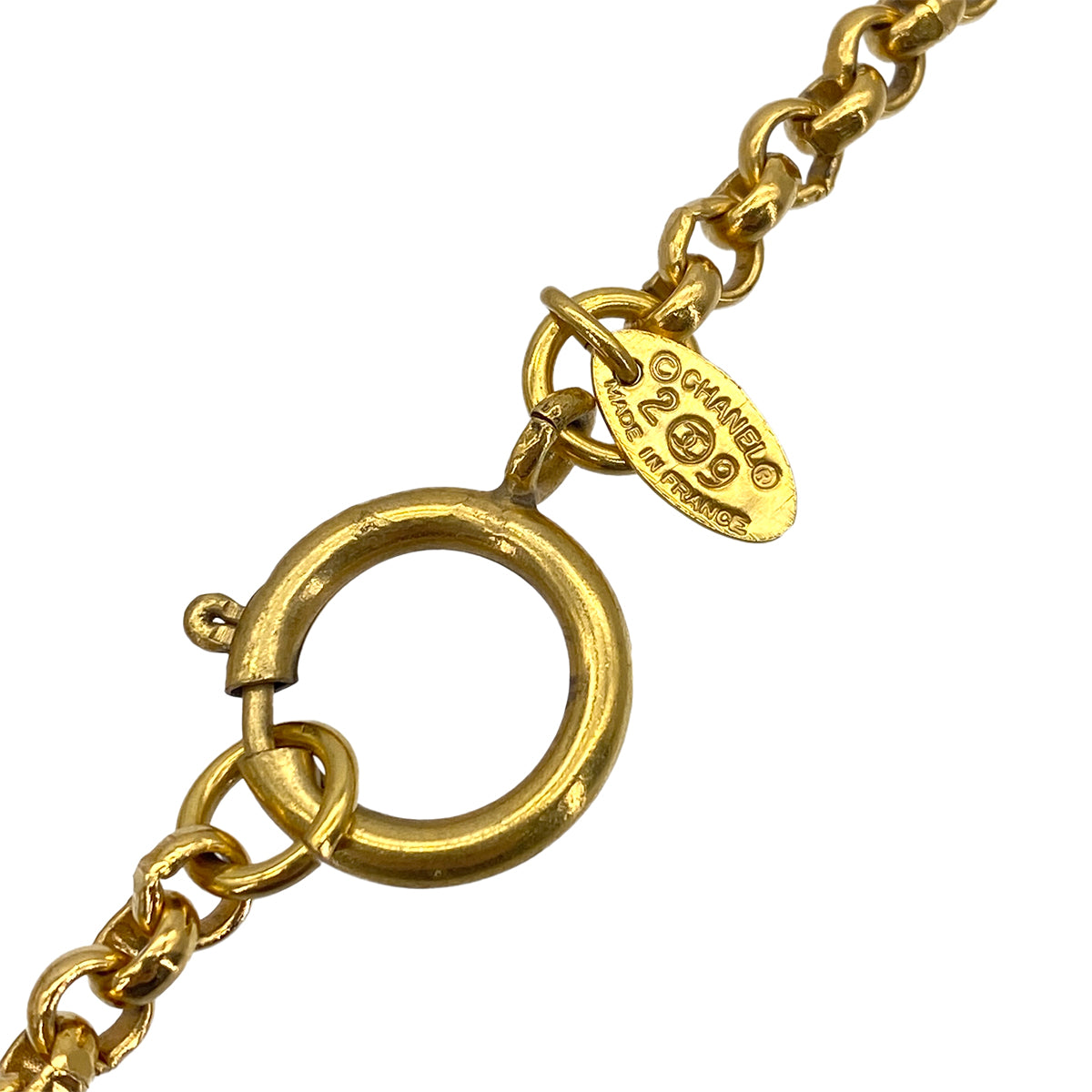 VINTAGE CHANEL NECKLACE COCOMARK GOLD ACCESSORY 29 90314783