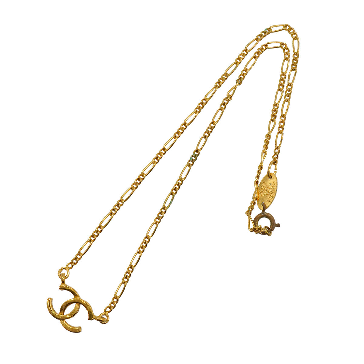 VINTAGE CHANEL NECKLACE COCOMARK GOLD ACCESSORY 90334994