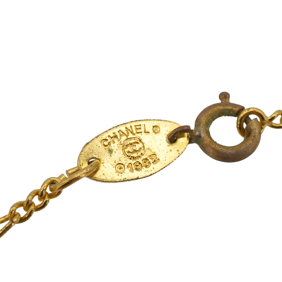 VINTAGE CHANEL NECKLACE COCOMARK GOLD ACCESSORY 90334994