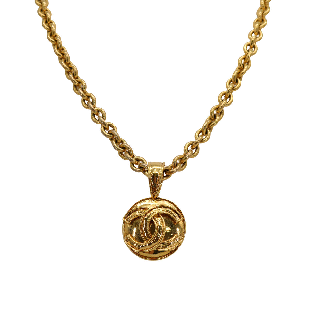 VINTAGE CHANEL NECKLACE COCOMARK GOLD ACCESSORY 94P 90335638