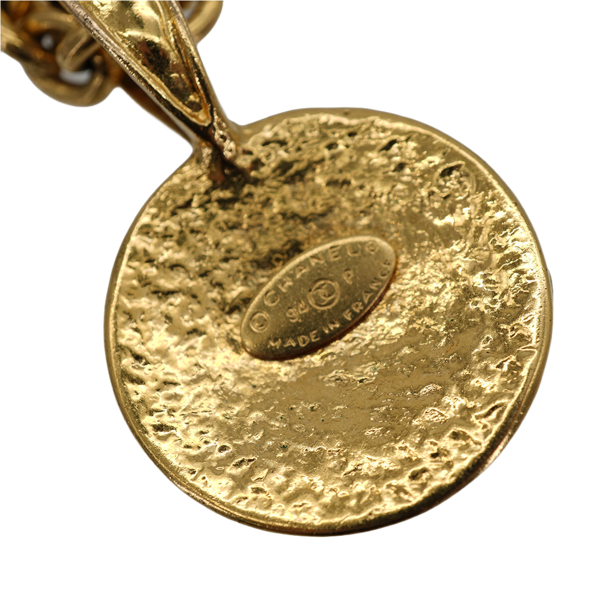 VINTAGE CHANEL NECKLACE COCOMARK GOLD ACCESSORY 94P 90335638