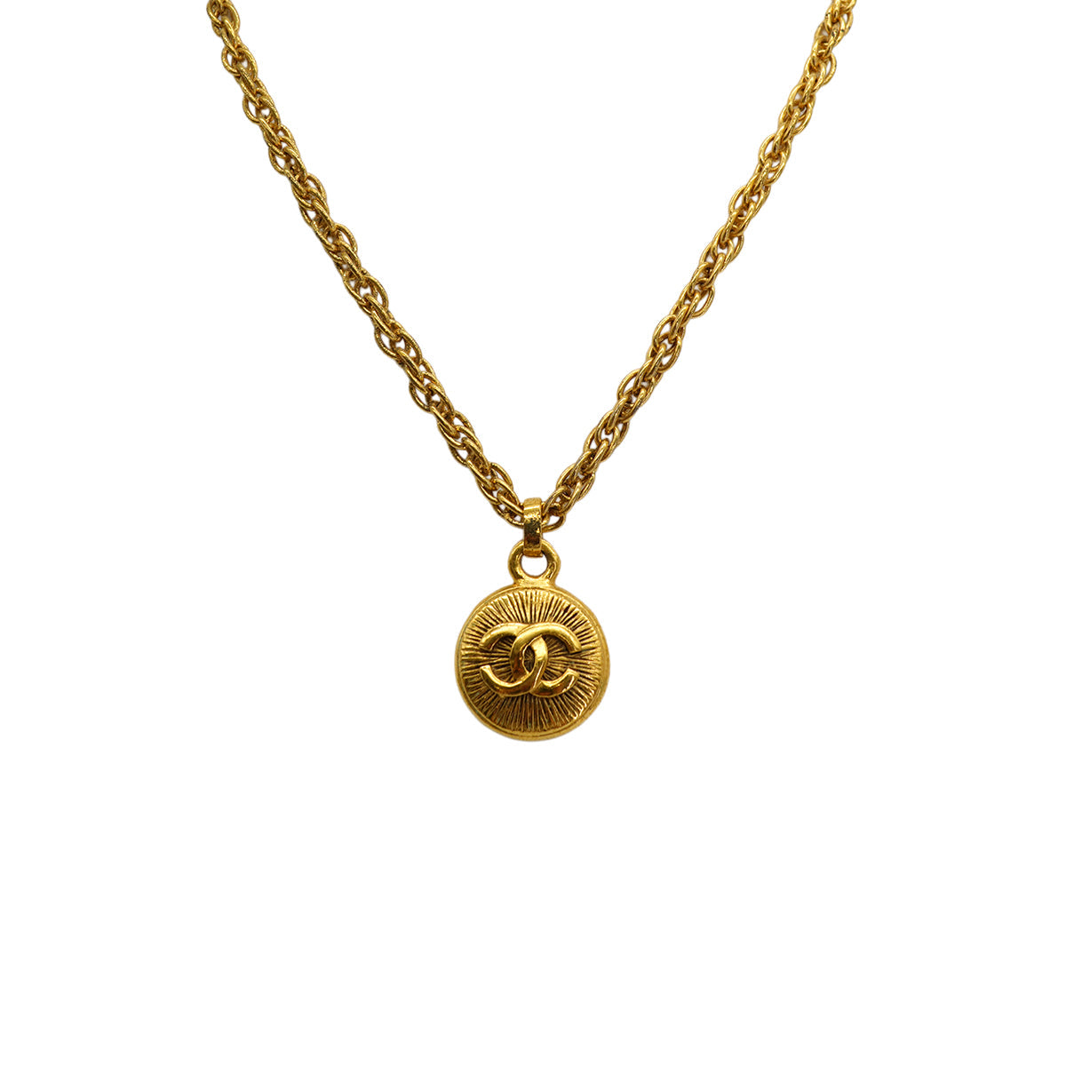 VINTAGE CHANEL NECKLACE COCOMARK GOLD ACCESSORY 90330680