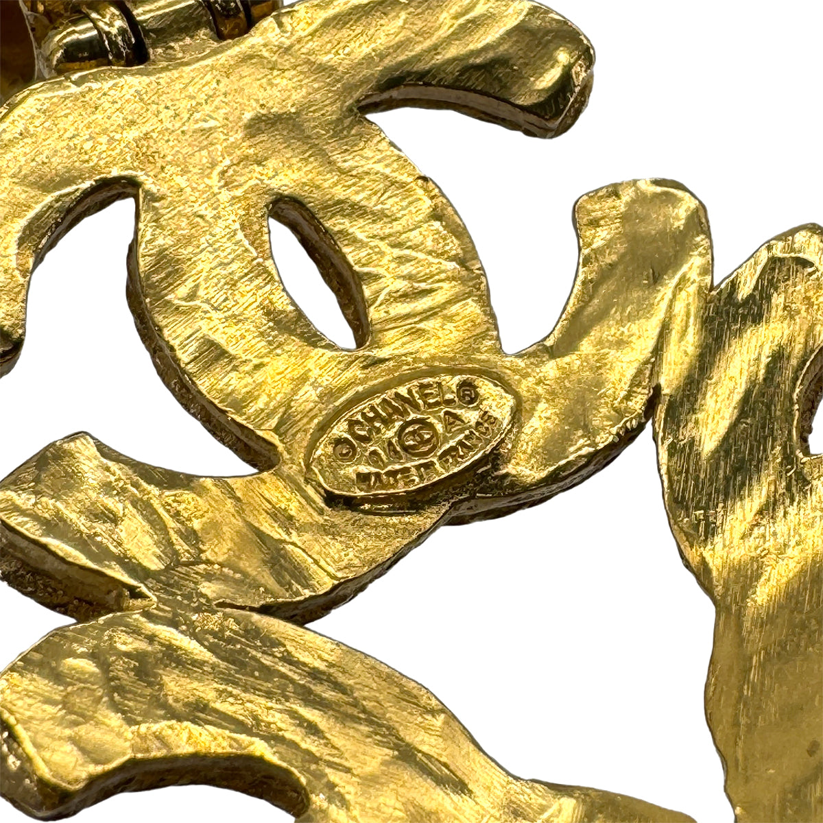 VINTAGE CHANEL NECKLACE TRIPLE COCOMARK GOLD ACCESSORY 94A 90321169