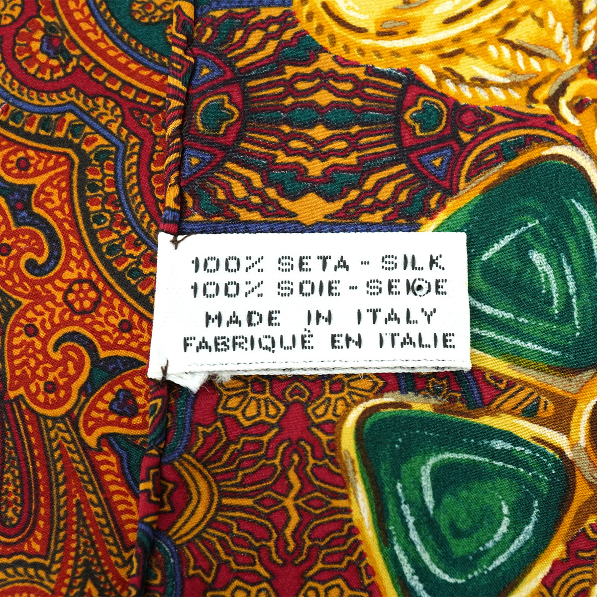 VINTAGE CHANEL PAISLEY PATTERN SCARF MULTICOLOR SILK 90326789