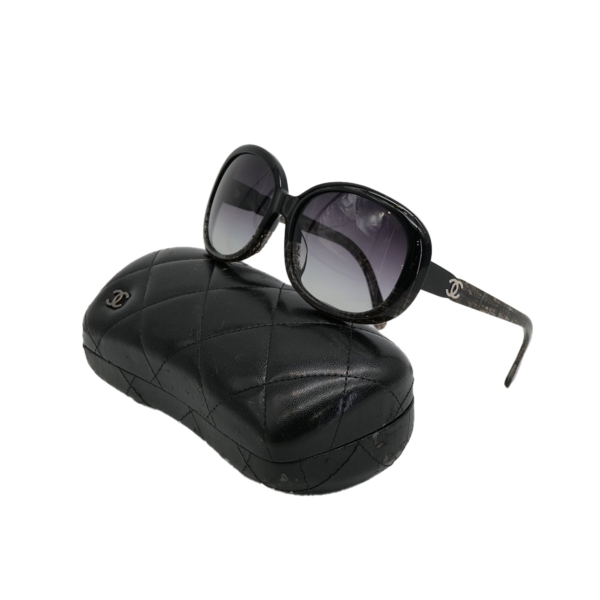 VINTAGE CHANEL SUNGLASSES COCOMARK BLACK EYEWEAR 90322150