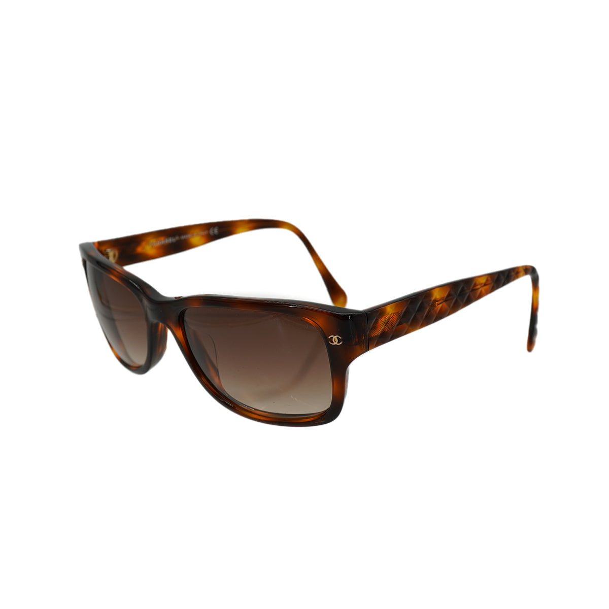 VINTAGE CHANEL SUNGLASSES COCOMARK MATELASSE TORTOISESHELL BROWN EYEWEAR 90339434