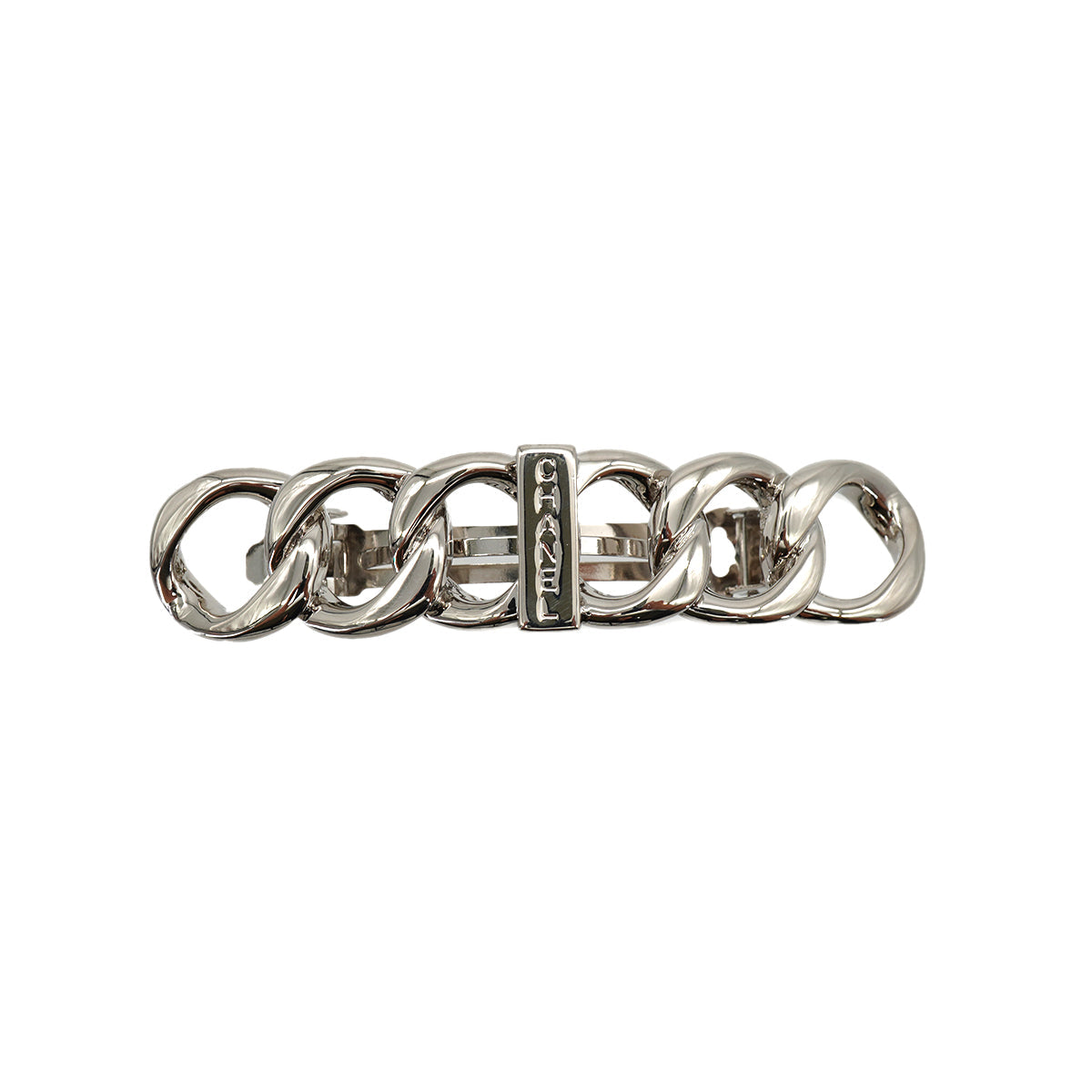 VINTAGE CHANEL VALLETTA LOGO SILVER HAIR ACCESSORY 98A 90335049