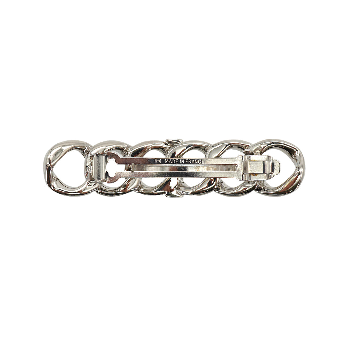 VINTAGE CHANEL VALLETTA LOGO SILVER HAIR ACCESSORY 98A 90335049