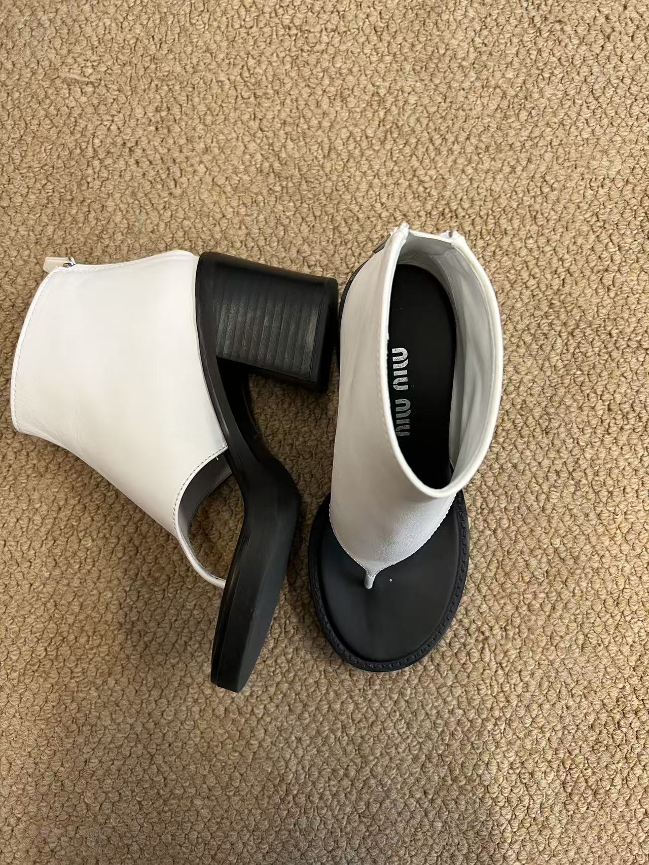 Size 36 - Miu Miu Leather thong ankle boots
