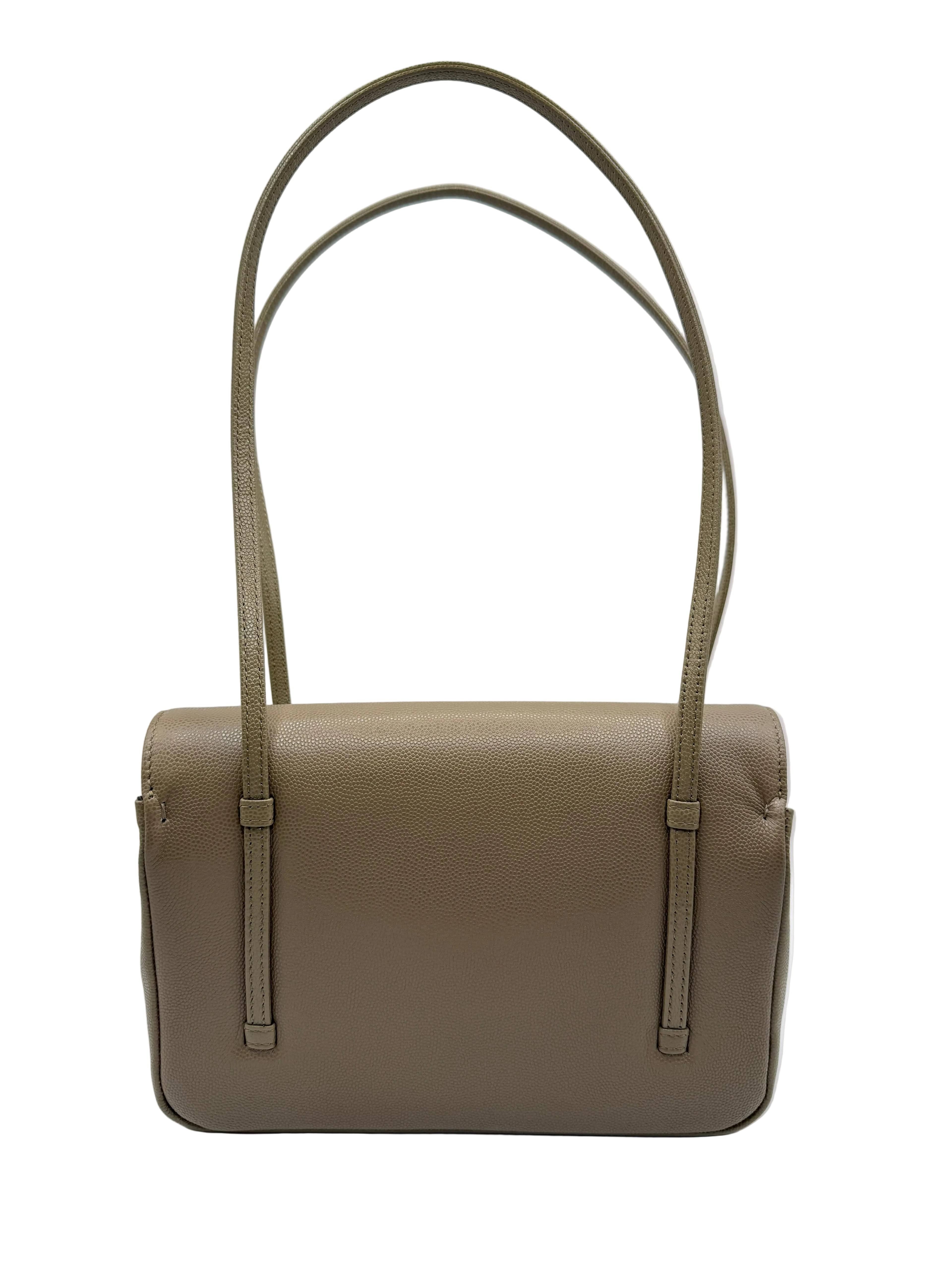 *LONDON LOCATED* CHANEL 26 SMALL FLAP BAG KHAKI Grained Shiny Calfskin with Gold-Tone Metal
