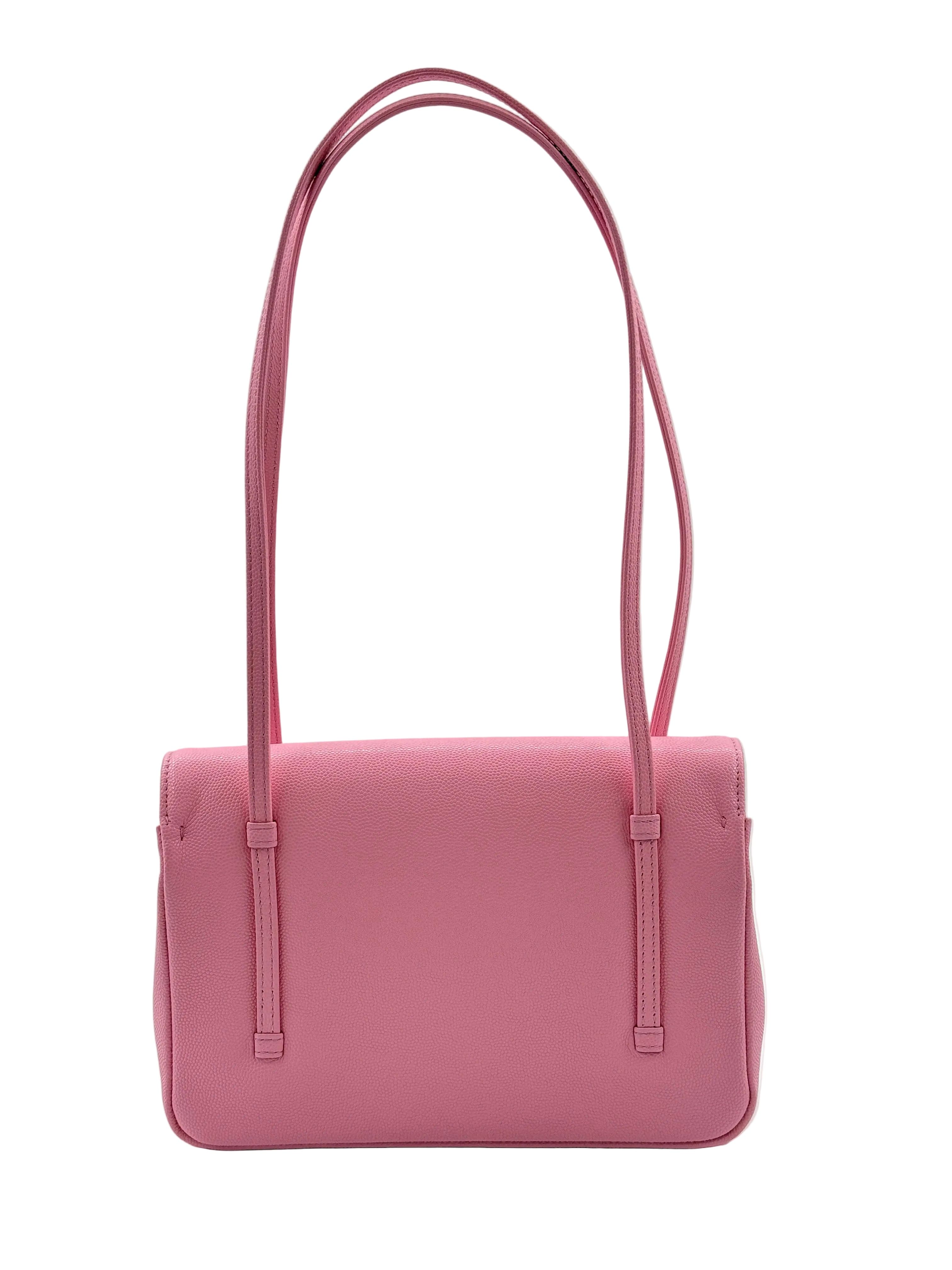 *LONDON LOCATED* CHANEL 26 SMALL FLAP BAG PINK Grained Shiny Calfskin with Gold-Tone Metal