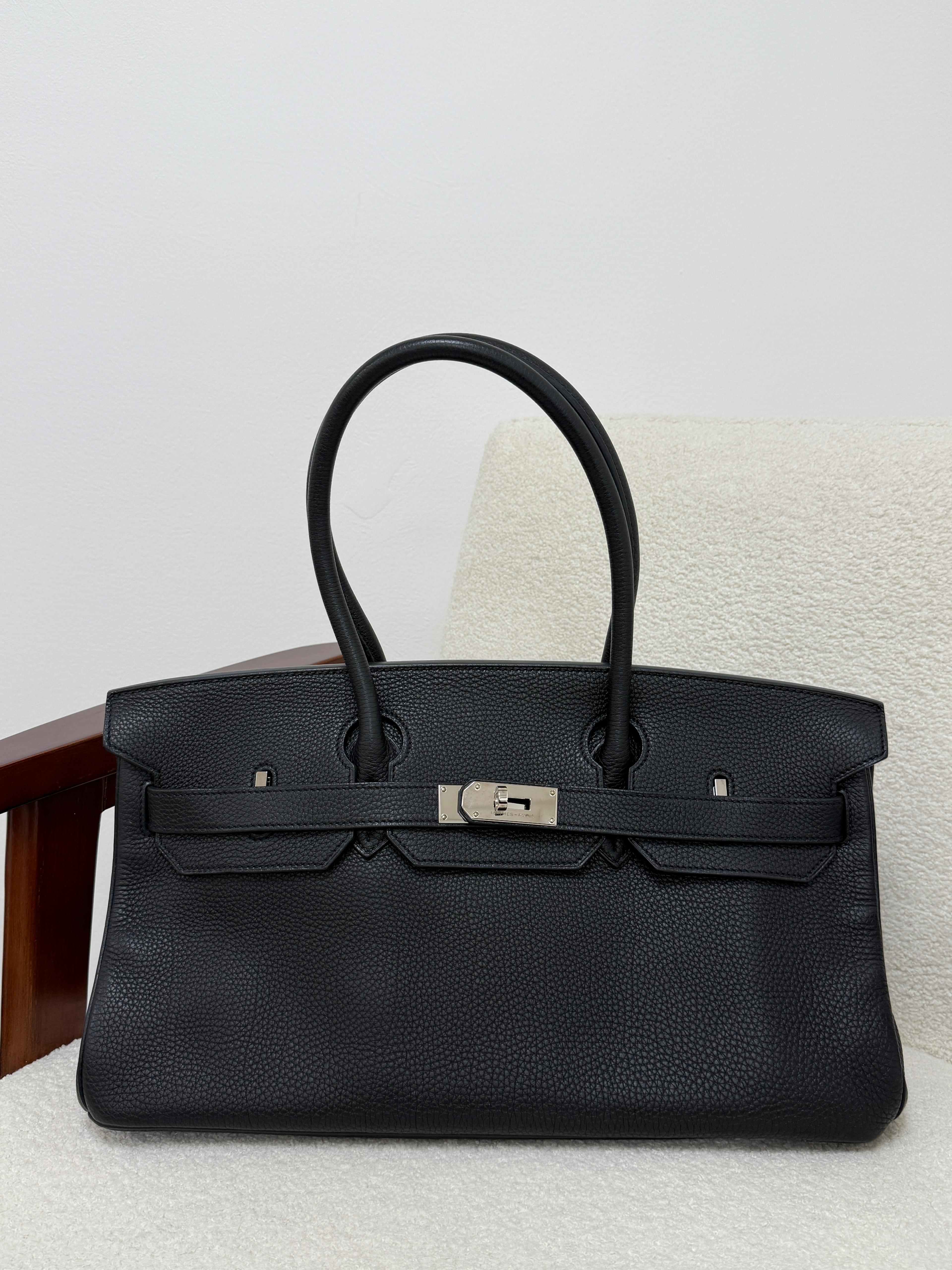 *LONDON LOCATED* PRELOVED HERMÈS JPG SHOULDER BIRKIN BLACK Togo Leather with Palladium Hardware