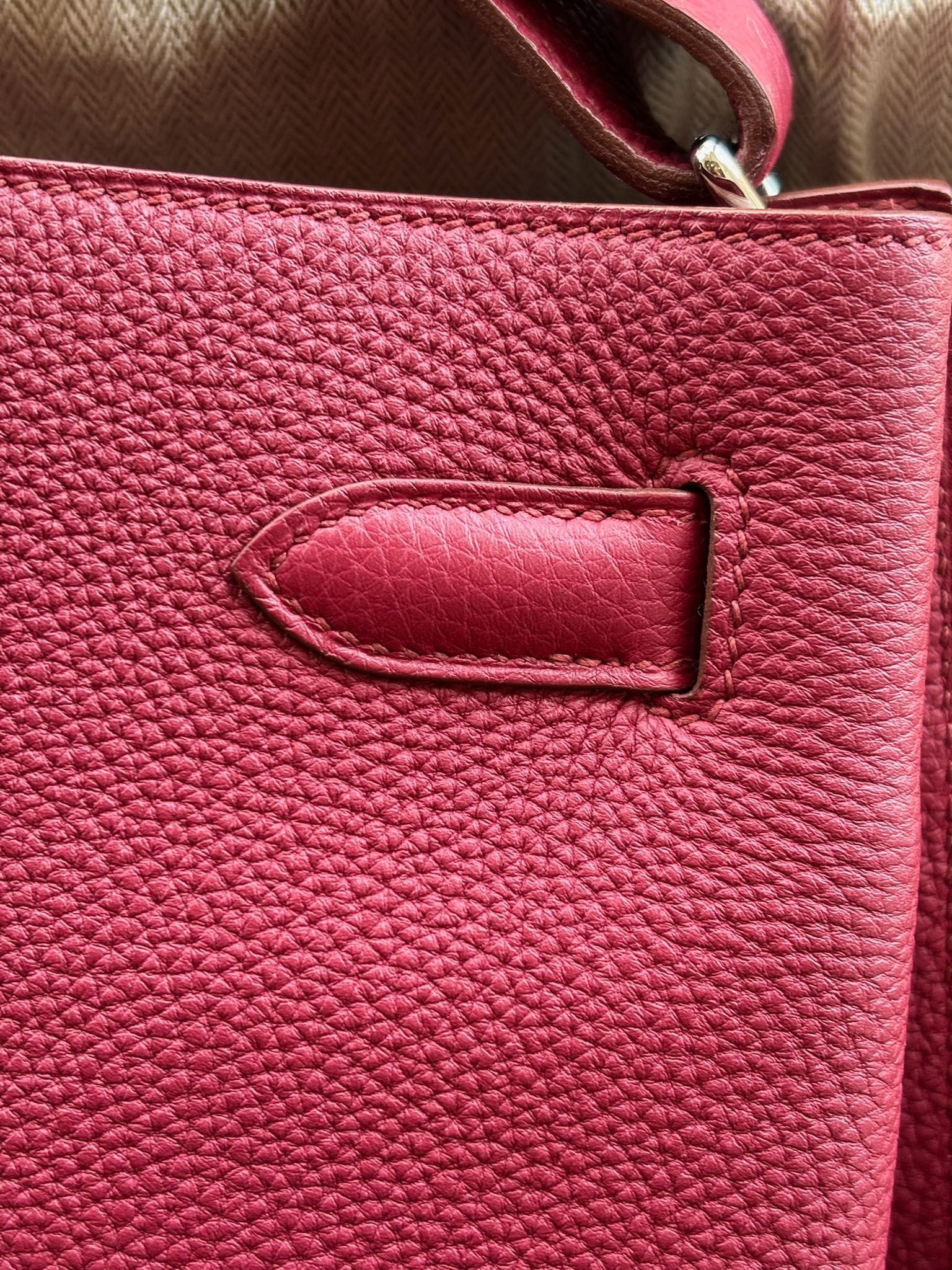 Hermes So Kelly 22 X stamp Rubis ALTC0771