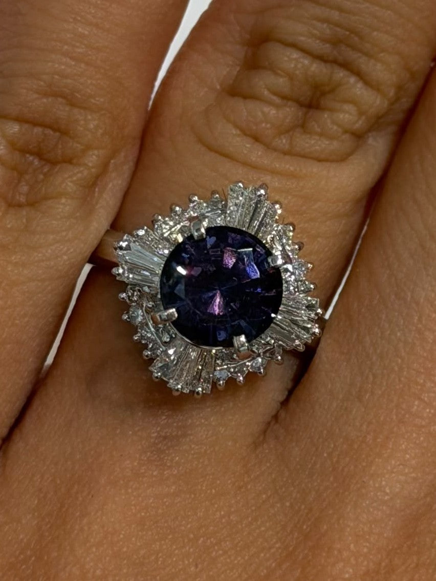 #12 Ring in Pt900 - Spinel 2.23 + D0.72 5633 JJC1389