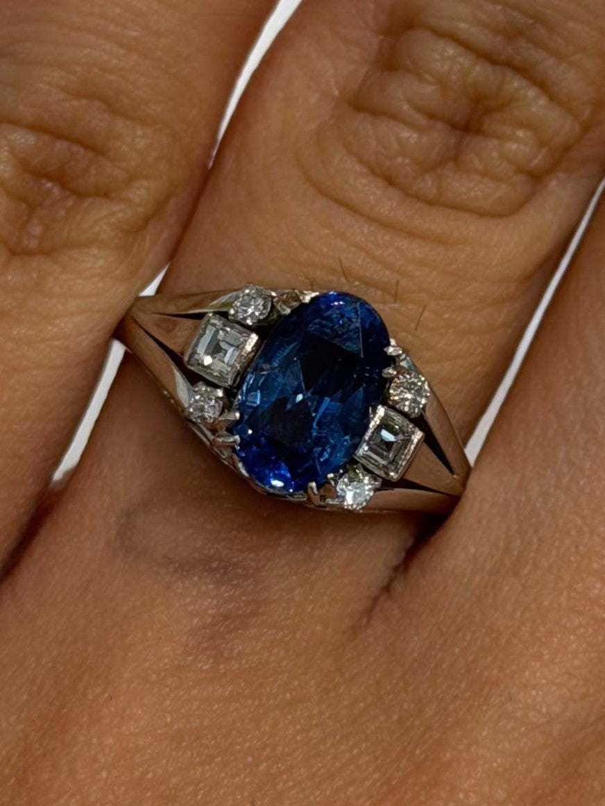 #13 Ring in Platinum - Sapphire 2.50 + D0.25 (NH 鑑) 6134 JJC1390