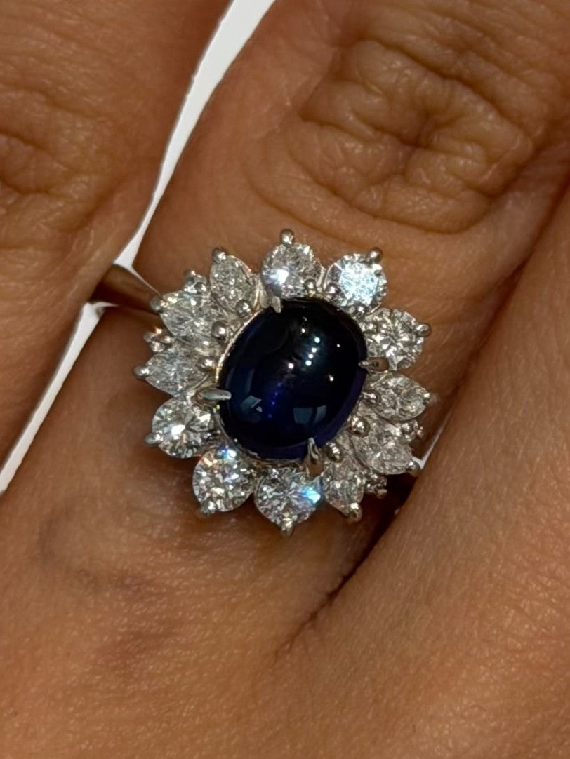 #13 Ring in Pt900 - Sapphire 2.01 + D0.85 (鑑 cert) 6023 JJC1391