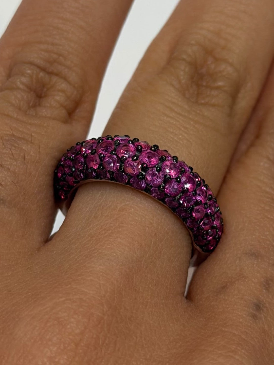 #12 Ring in K18WG - Pink Sapphire 3.11 pavé 6337 JJC1312