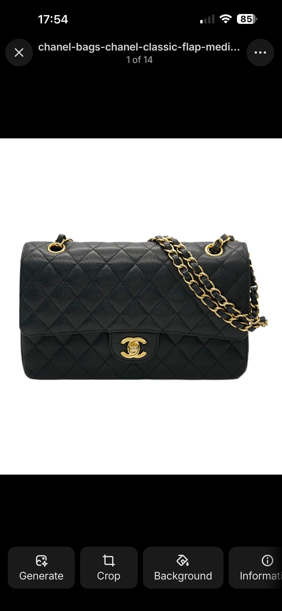 Chanel Classic Medium Caviar GHW ALC4261