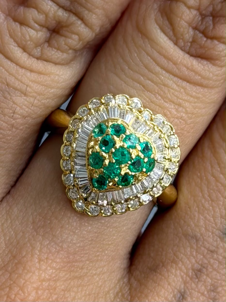 Ring in K18 - Green Emerald cluster 1562 JJC1490