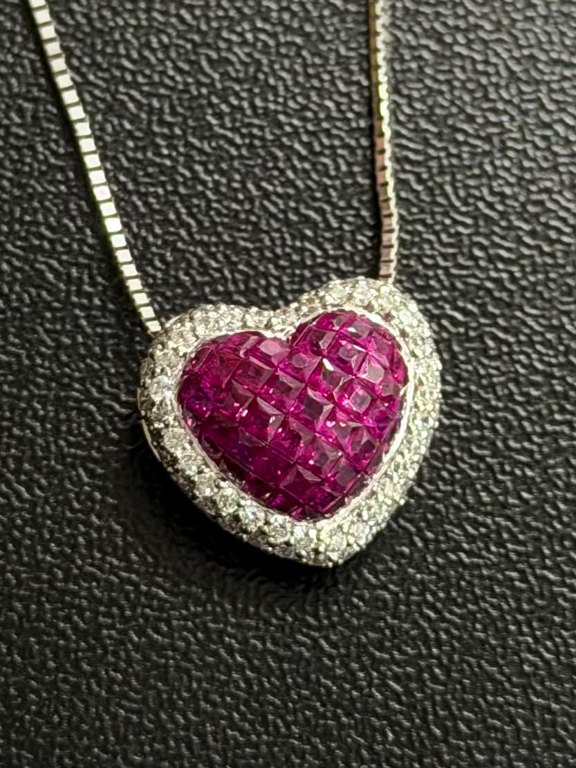 Pendant in K18WG - Diamond filigree 2105 JJC1502