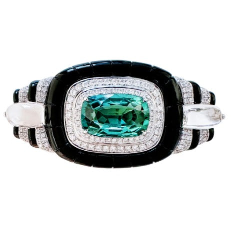 Brooch - Tourmaline 3.58 + D0.719 + 14.805 T-BR905-01 JJC3061