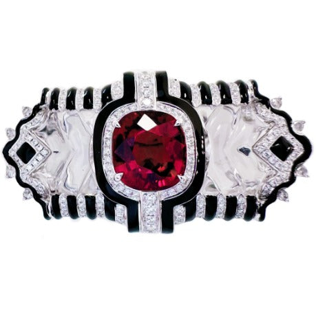 Brooch - Rubellite 3.52 + D0.567 + 9.386 T-BR899-05 JJC3060