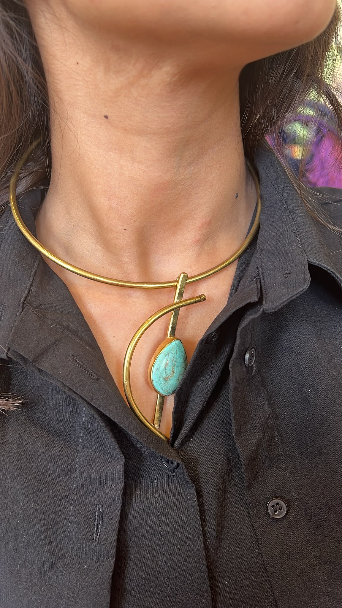 turquoise drop chocker - African brand AKC1316