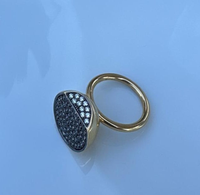 18k Half Ball Pave Set (setting only) SABSET044
