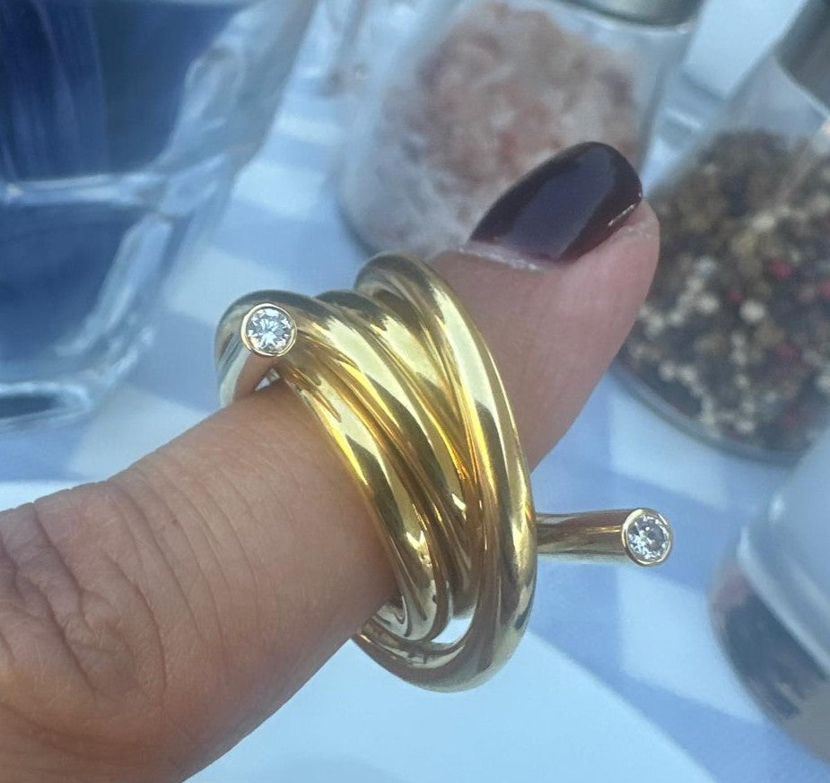 Silver Twist Ring (setting only) SABSET046
