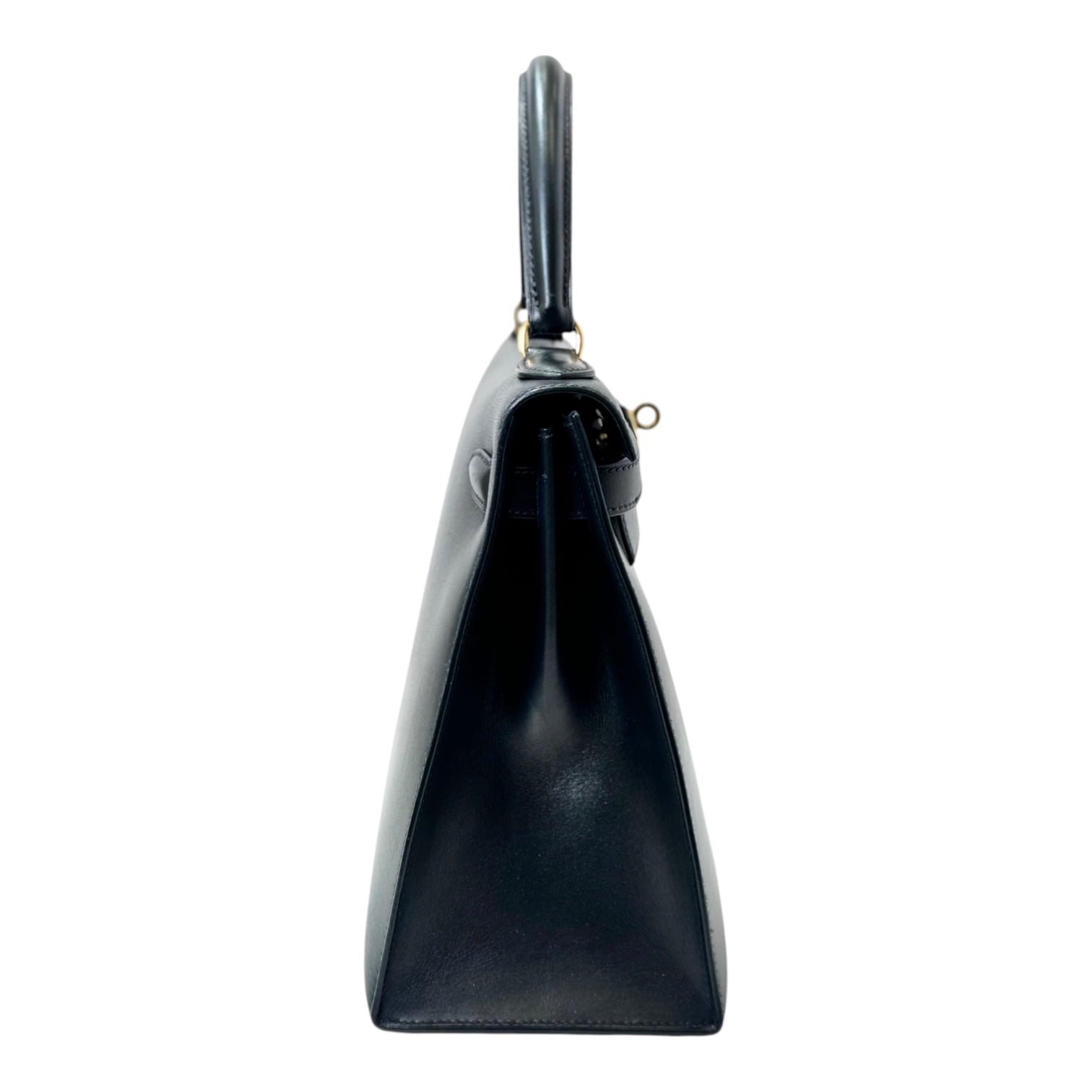 Hermes Kelly 28cm Box Leather Black/Gold