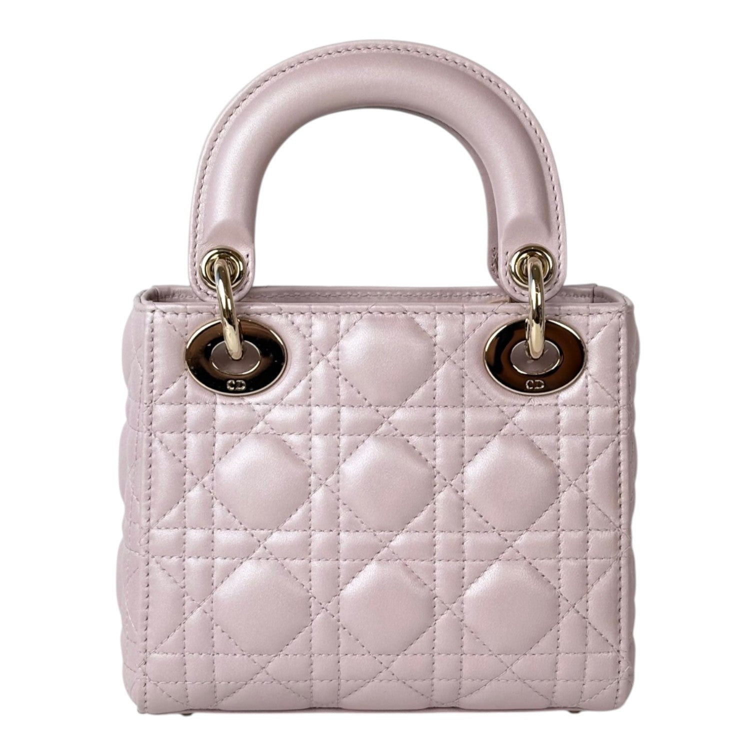 Dior Pink Metallic Mini Lady Dior Bag