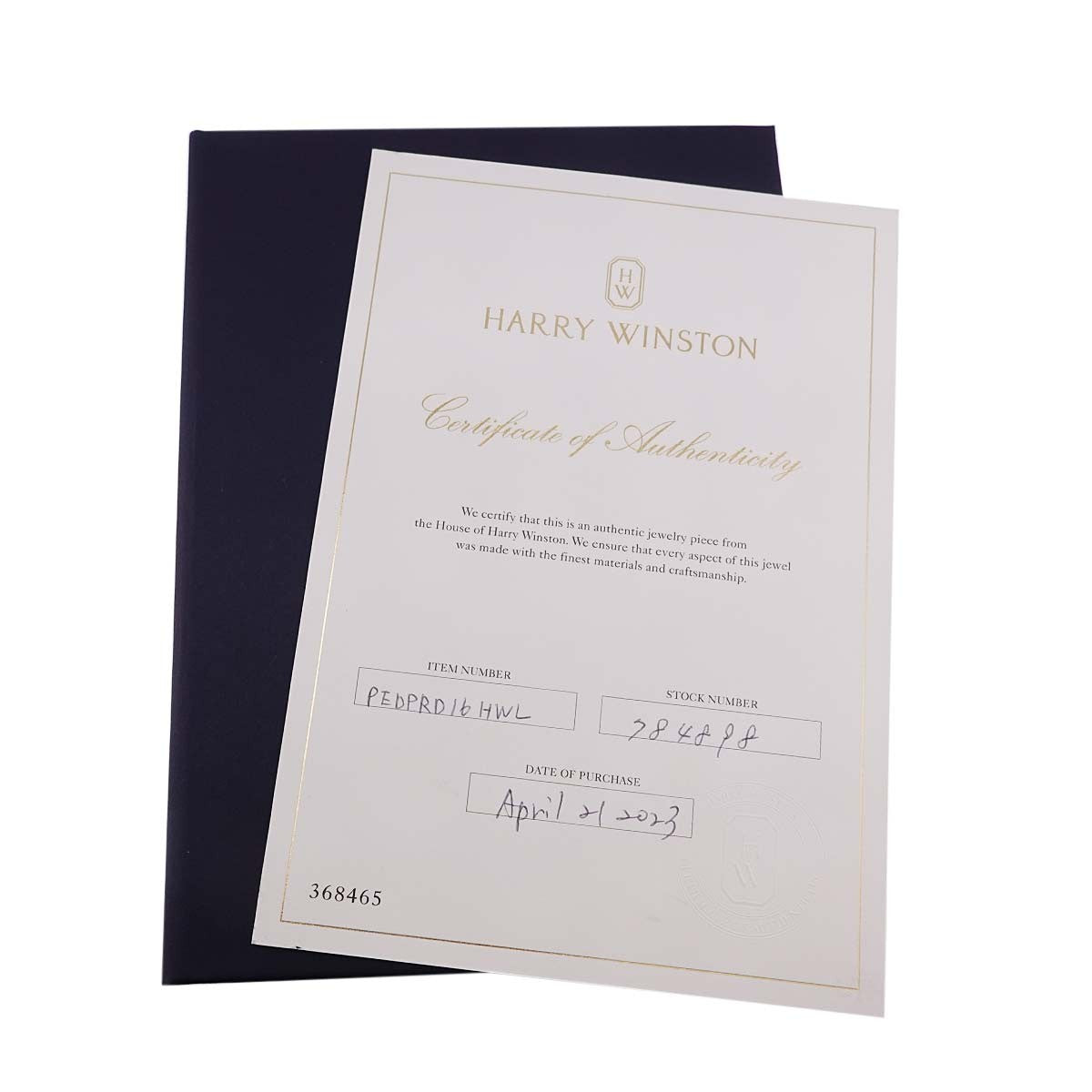 HARRY WINSTON HW Logo Diamond Necklace Pt 902939427