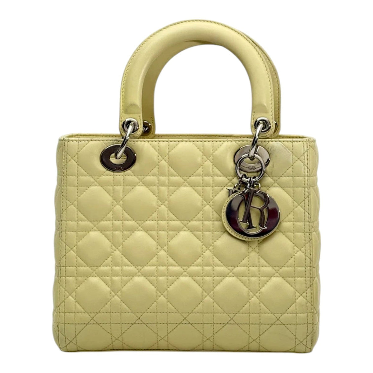 Dior Lady Dior Medium Bag in Yellow Lambskin