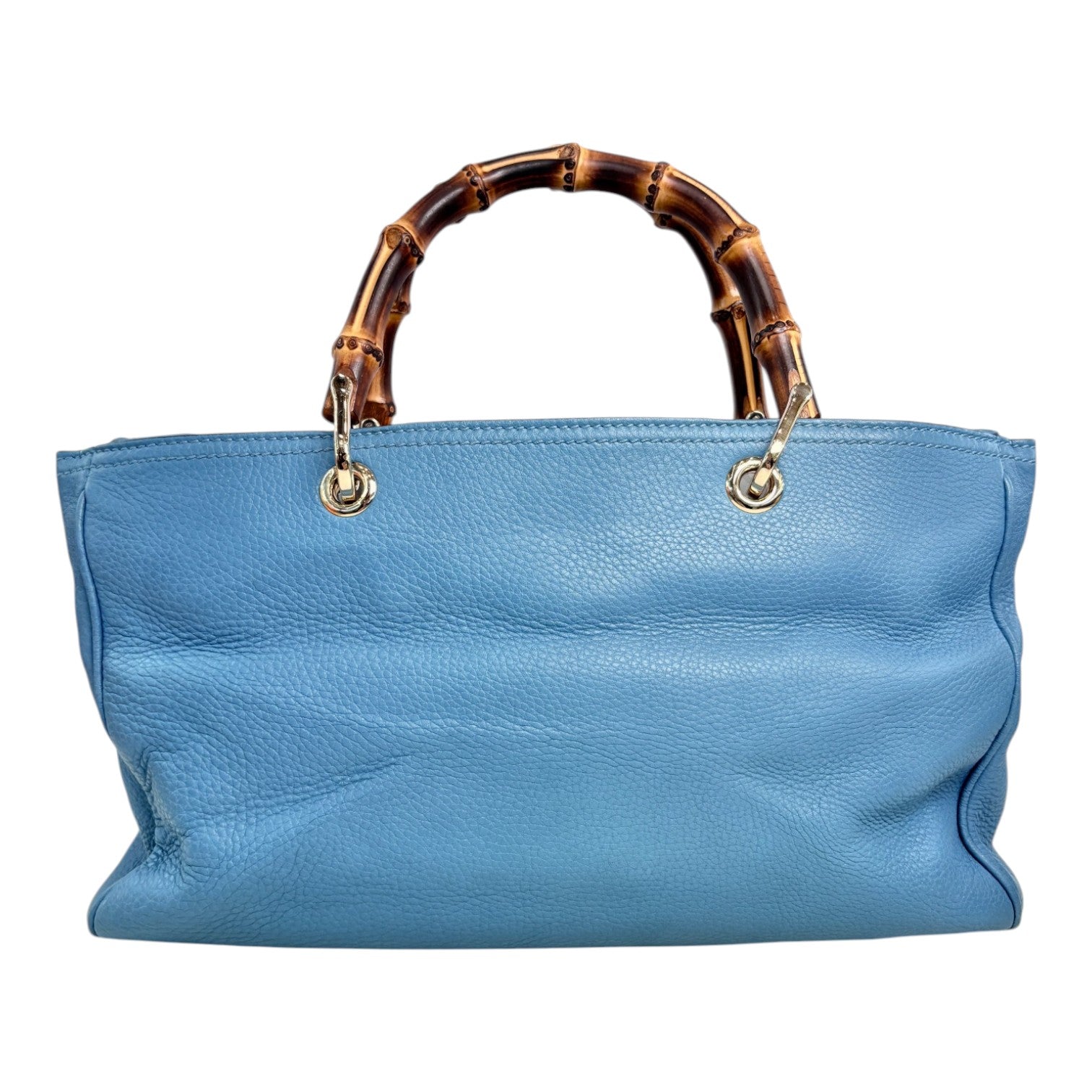 Gucci Bamboo Shopper Blue Tote Bag