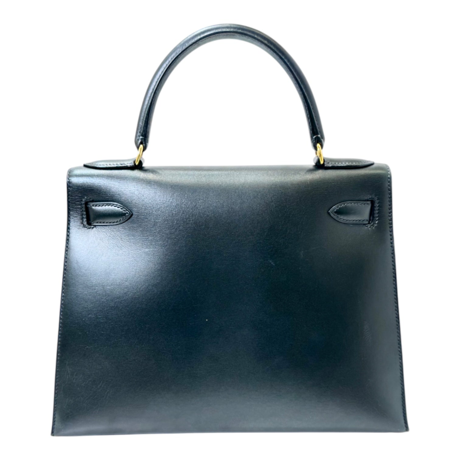Hermes Kelly 28cm Box Leather Black/Gold
