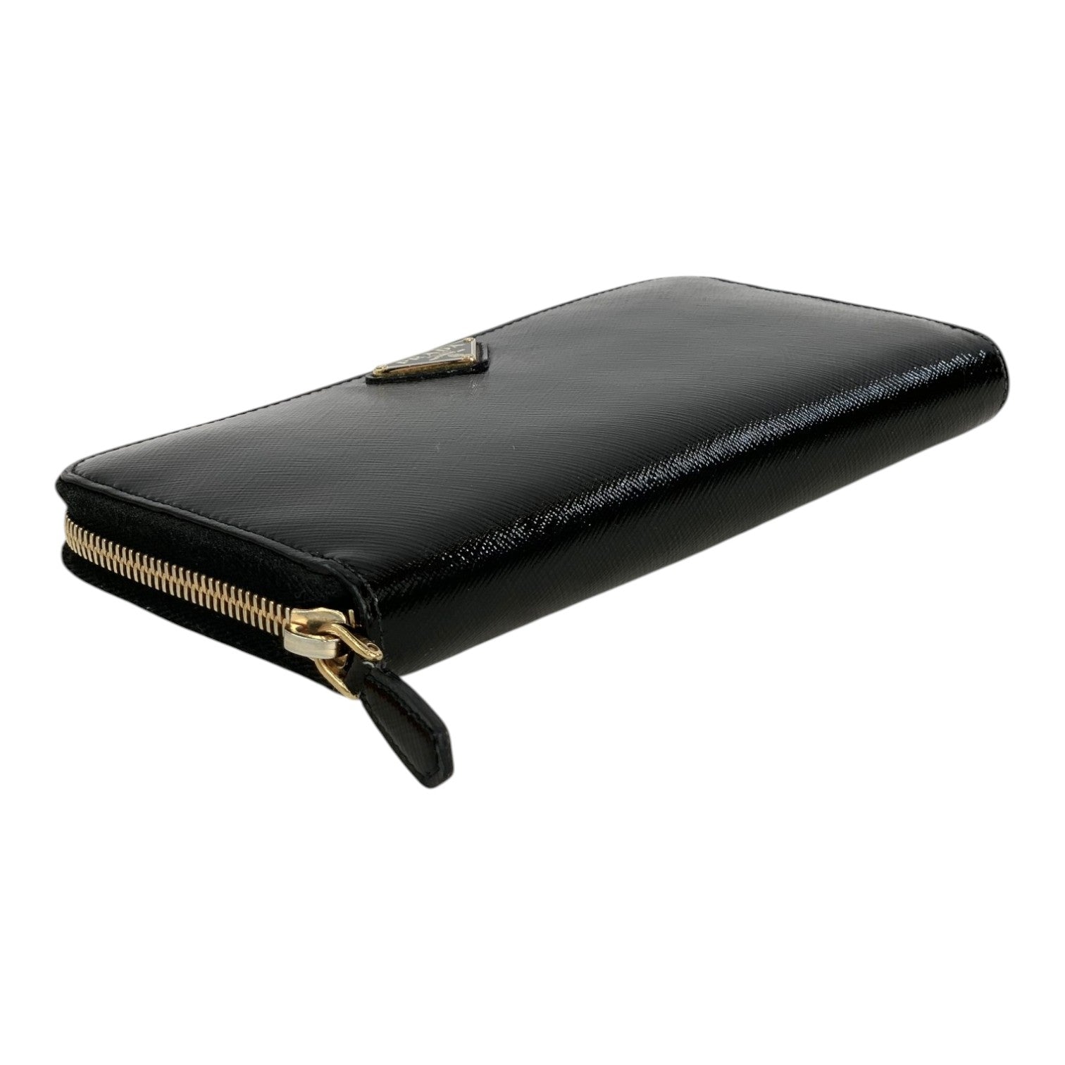 Prada Saffiano Black Long Zip Wallet