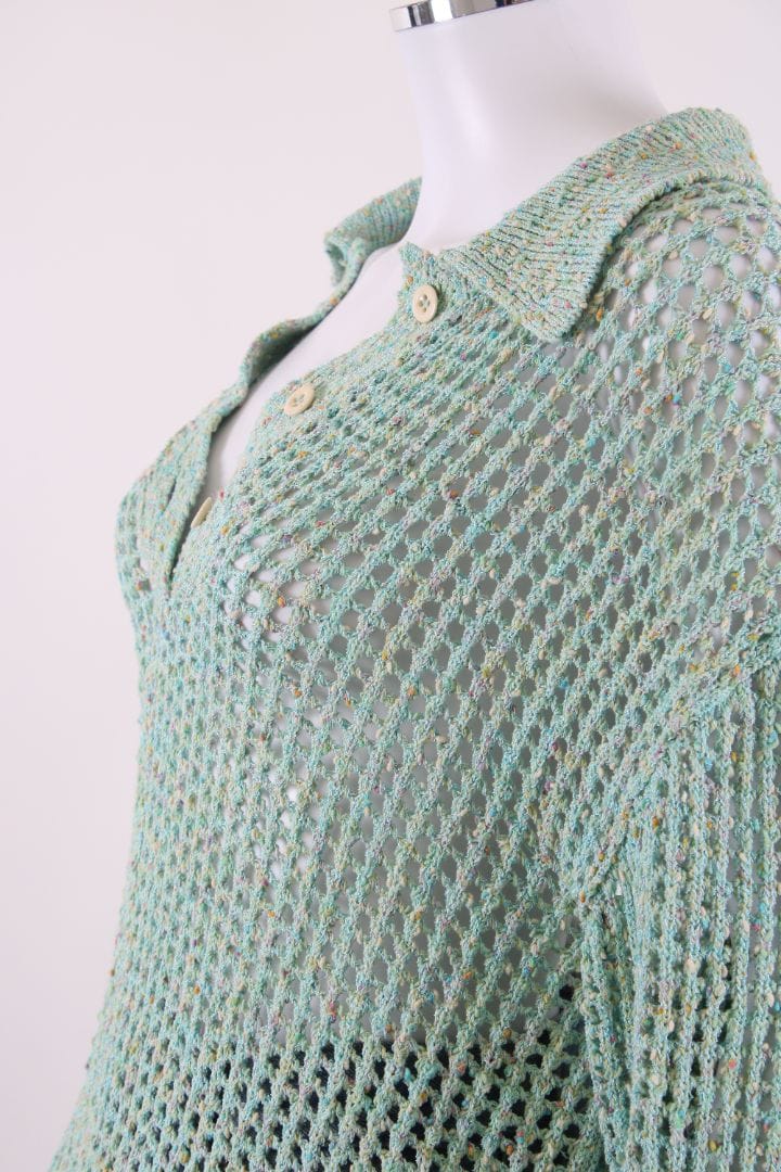 Acne Studios Acne Studios Open Knit Collared Jumper Mint L