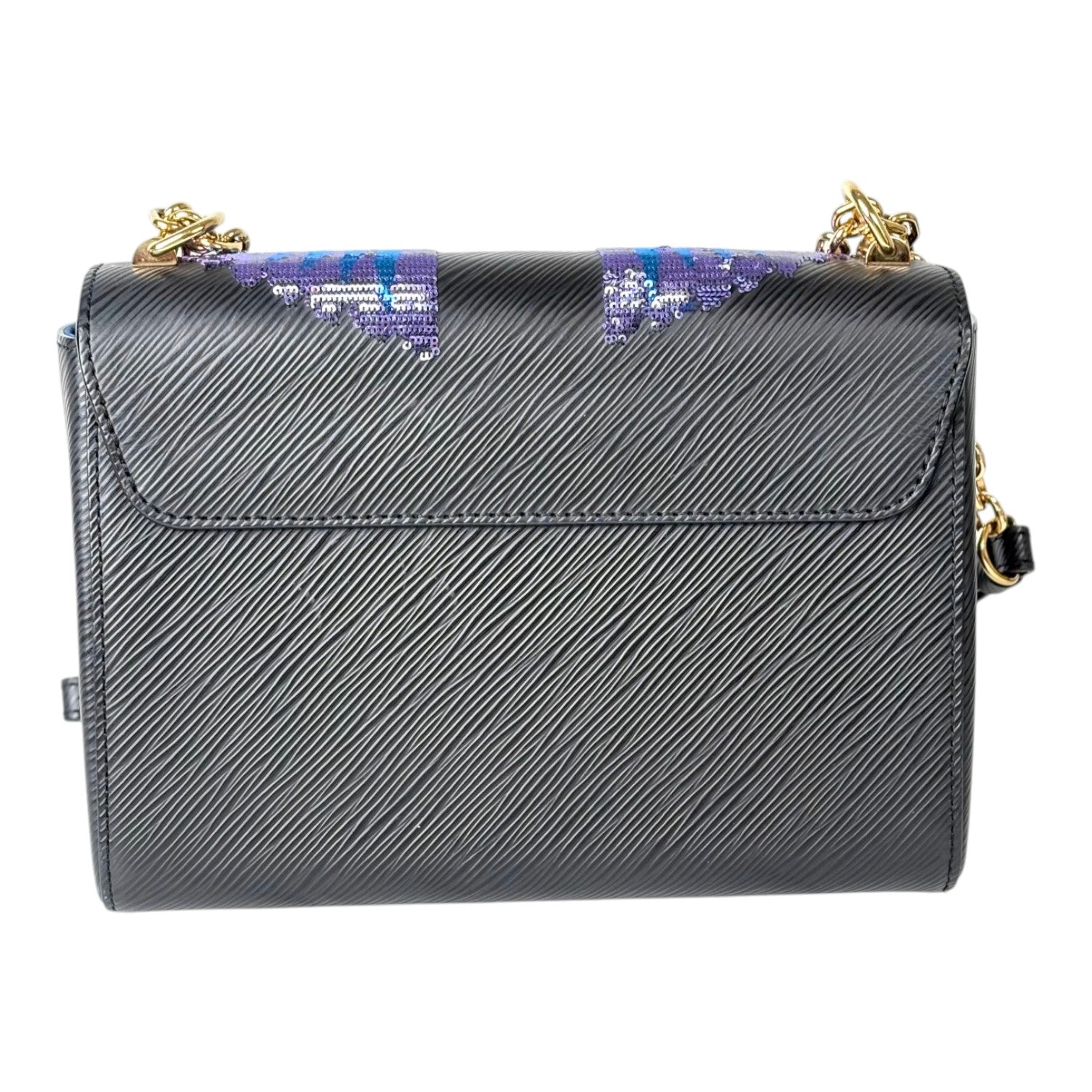 Louis Vuitton Black Twist MM 23cm Bag with Sequins