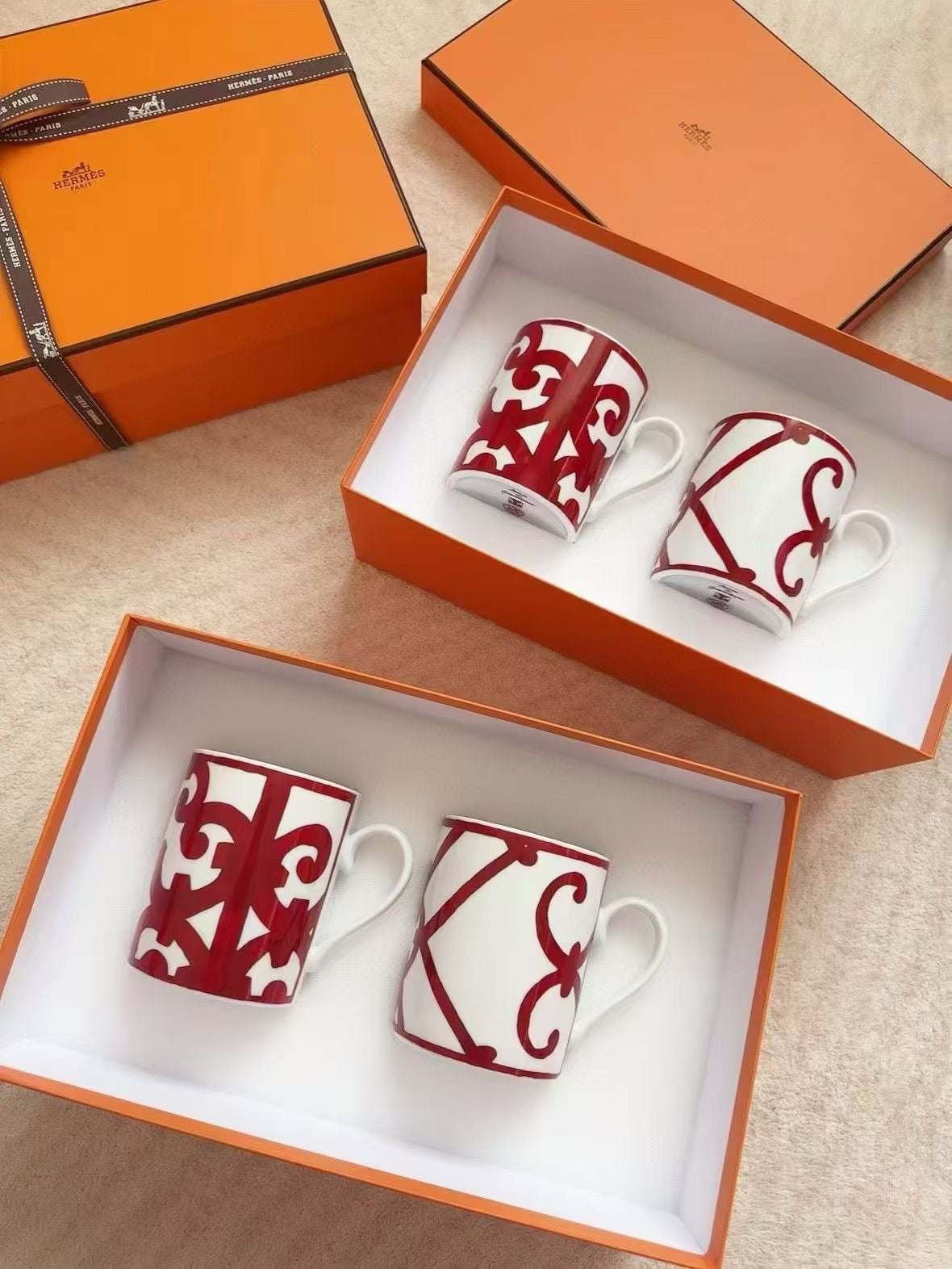 Hermès “Balcon du Guadalquivir” Mug Set (2 Pieces)