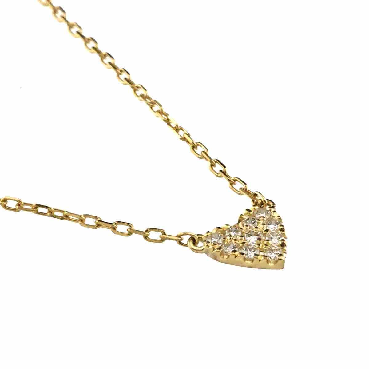 AHKAH AHKAH Heart Diamond 0.05ct Necklace 18K Yellow Gold 750 90310459