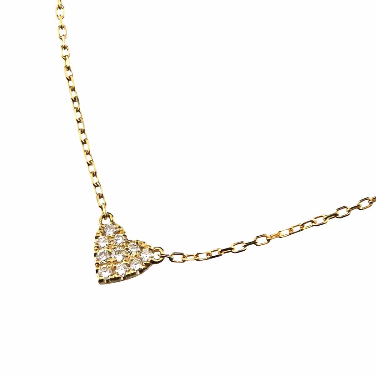 AHKAH AHKAH Heart Diamond 0.05ct Necklace 18K Yellow Gold 750 90310459