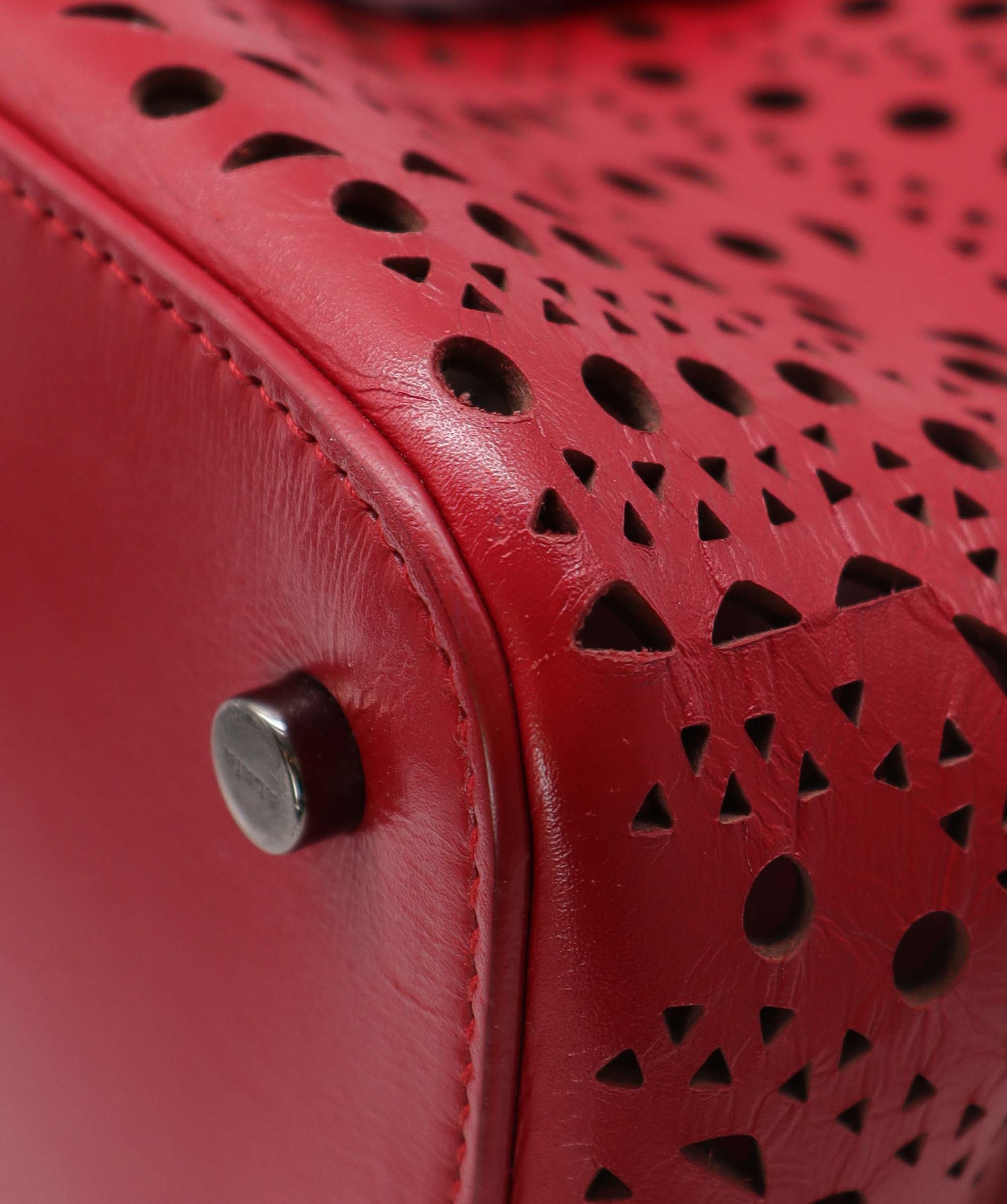 Alaïa ALAIA Hand bag Red with Wallet, Mirror & Dustbag ASC6416