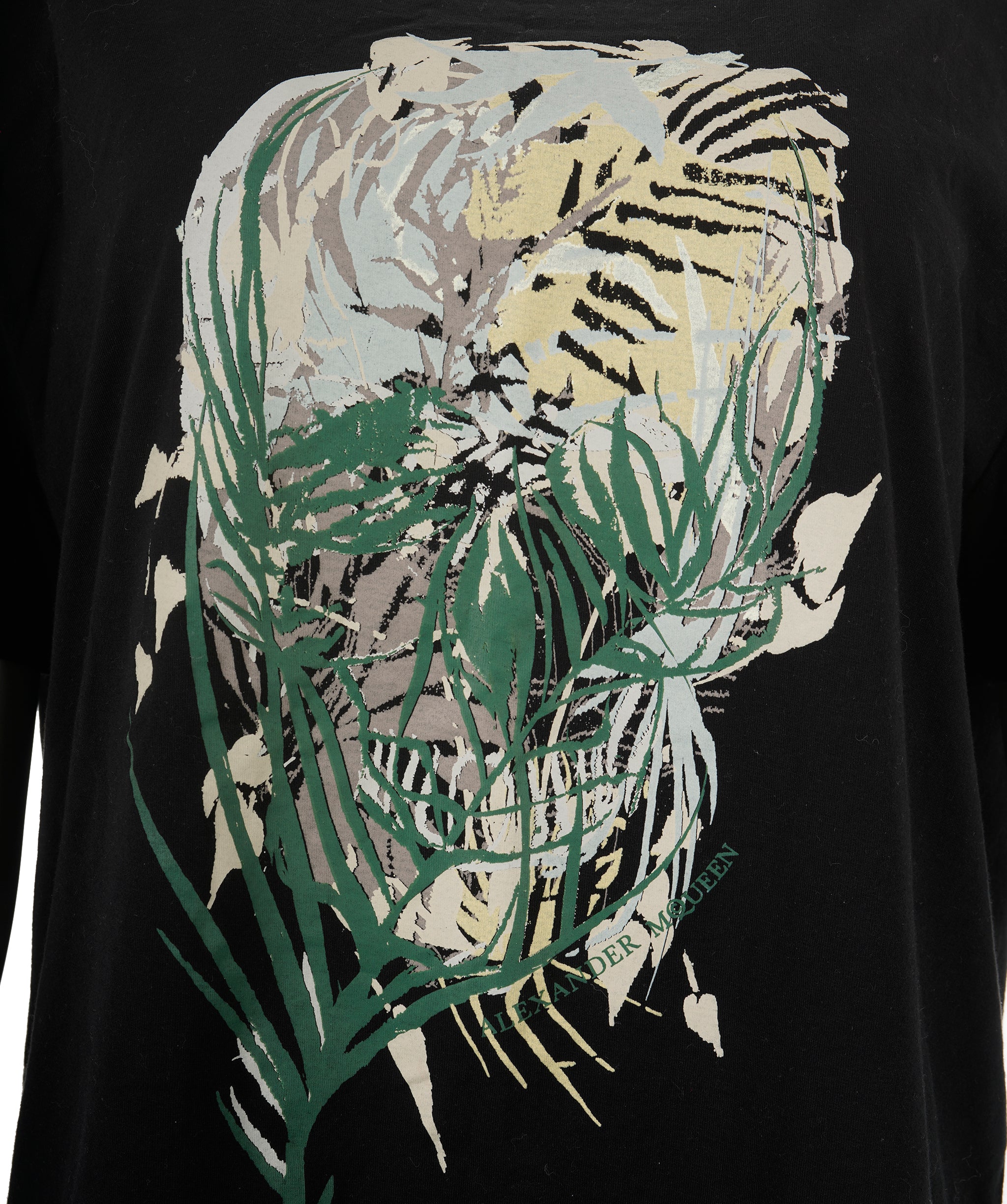 Alexander McQueen Alexader McQueen Black with Green Skull T-Shirt Size XXL AKC0105