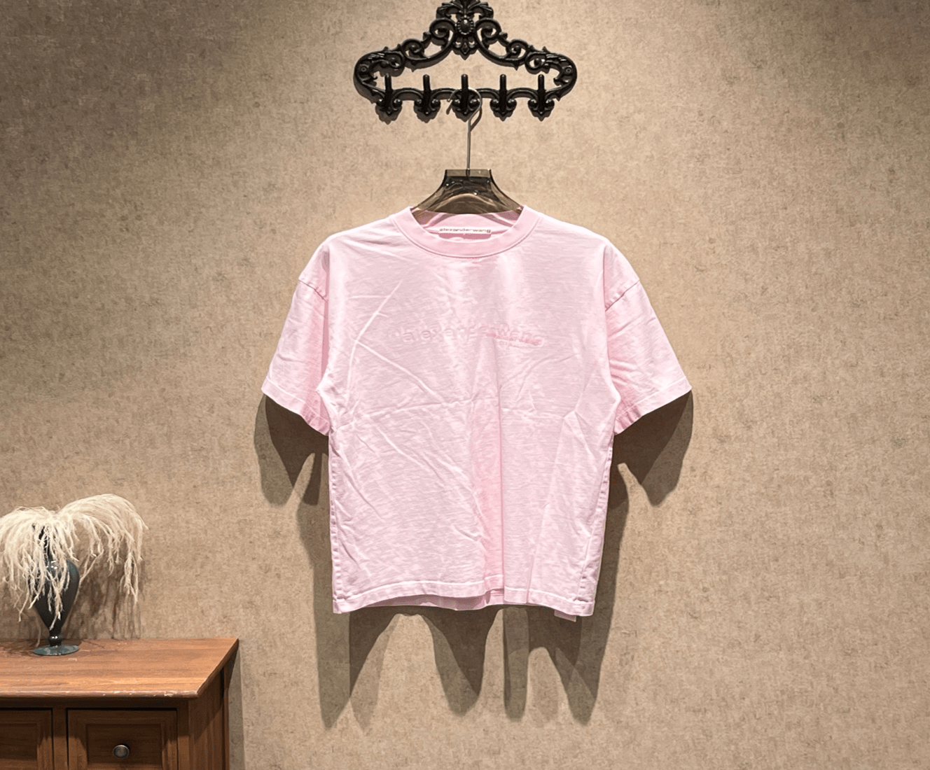 Alexander Wang Alexander Wang cherry blossom pink logo print short-sleeved T-shirt / Size S / 99% new / 42297 SGC42297